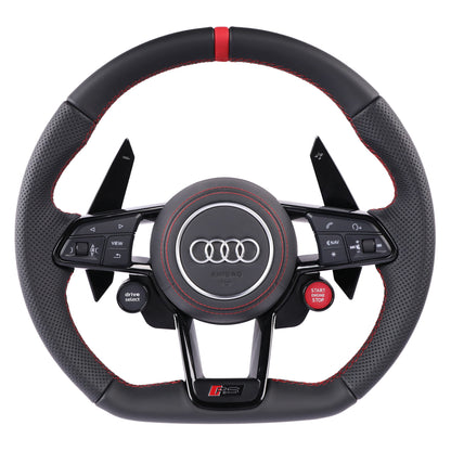 Carbon Fiber Audi R8 Style Steering Wheel Corium For Audi All Series A3 A4 A5 A6 A7 A8 Q2 Q3 Q5 Q7 Q8