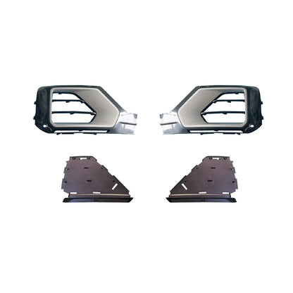 2018-2020 For Audi Q2 SQ2 J11 Front Bumper Down Grille Honeycomb Style Fog Light Grilles