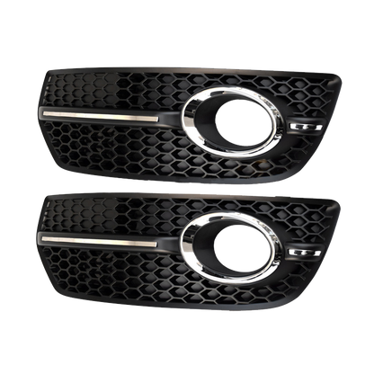 2009-2012 For Audi Q5 SQ5 8R/B8 Front Bumper Down Grille Honeycomb Style Non S line Fog Light Grilles