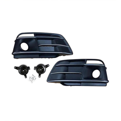 2019-2021 For Audi Q5 SQ5 B9 Front Bumper Down Grille Honeycomb Style S Line Fog Light Grilles