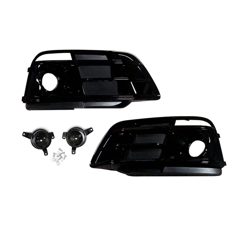 2019-2021 For Audi Q5 SQ5 B9 Front Bumper Down Grille Honeycomb Style S Line Fog Light Grilles