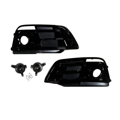 2019-2021 For Audi Q5 SQ5 B9 Front Bumper Down Grille Honeycomb Style S Line Fog Light Grilles