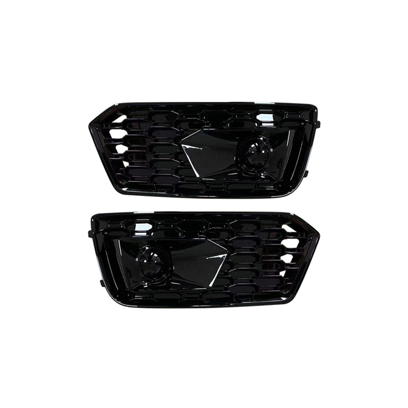 2019-2021 For Audi Q5 SQ5 B9 Front Bumper Down Grille Honeycomb Style Non S Line Fog Light Grilles