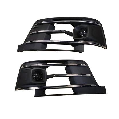 2016-2019 For Audi Q7 SQ7 4M Front Bumper Down Grille Honeycomb Style Fog Light Grilles
