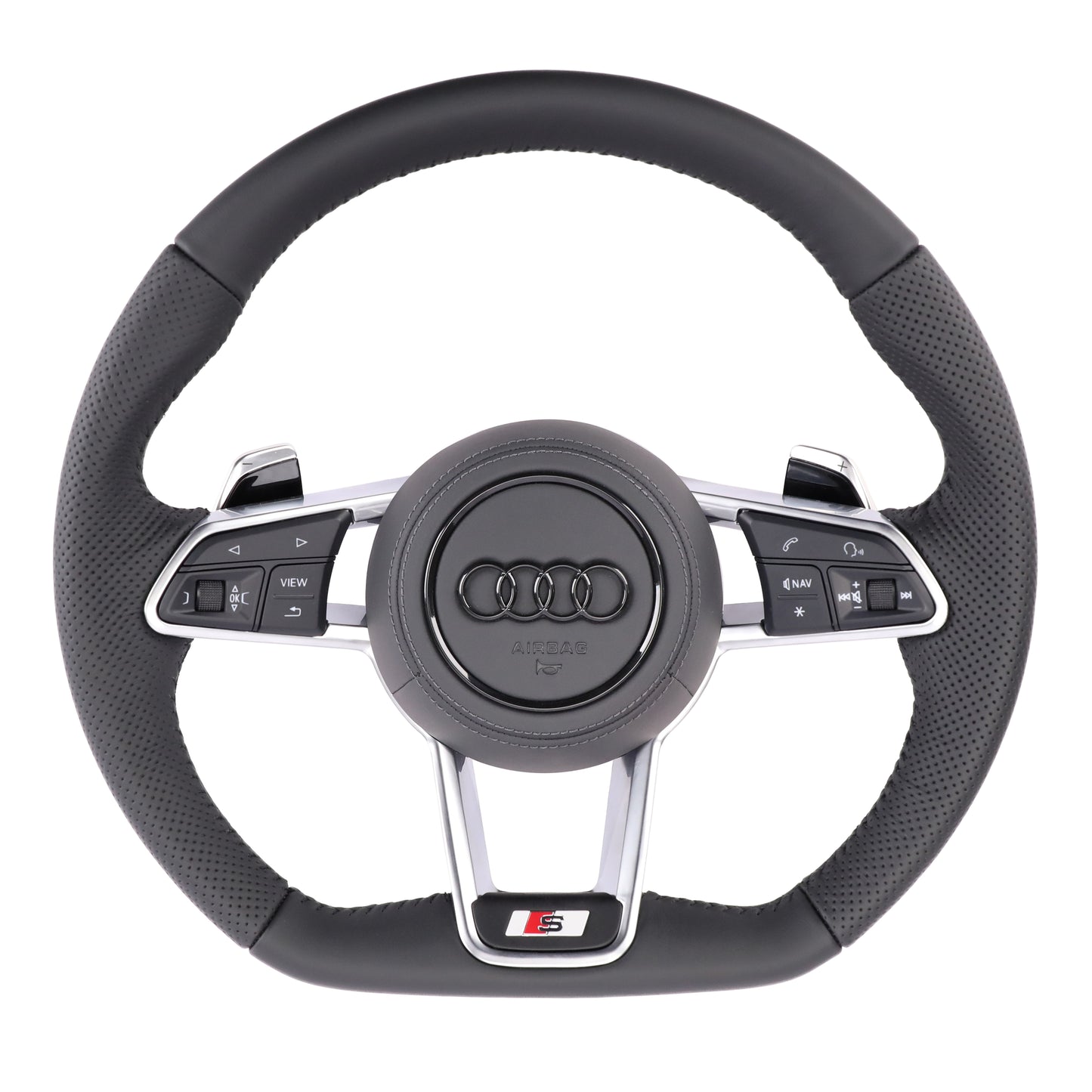 Carbon Fiber Audi R8 Style Steering Wheel Corium For Audi All Series A3 A4 A5 A6 A7 A8 Q2 Q3 Q5 Q7 Q8