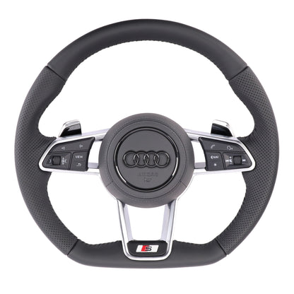 Carbon Fiber Audi R8 Style Steering Wheel Corium For Audi All Series A3 A4 A5 A6 A7 A8 Q2 Q3 Q5 Q7 Q8