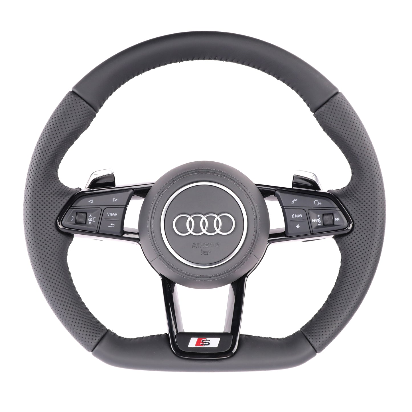 Carbon Fiber Audi R8 Style Steering Wheel Corium For Audi All Series A3 A4 A5 A6 A7 A8 Q2 Q3 Q5 Q7 Q8