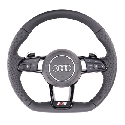 Carbon Fiber Audi R8 Style Steering Wheel Corium For Audi All Series A3 A4 A5 A6 A7 A8 Q2 Q3 Q5 Q7 Q8