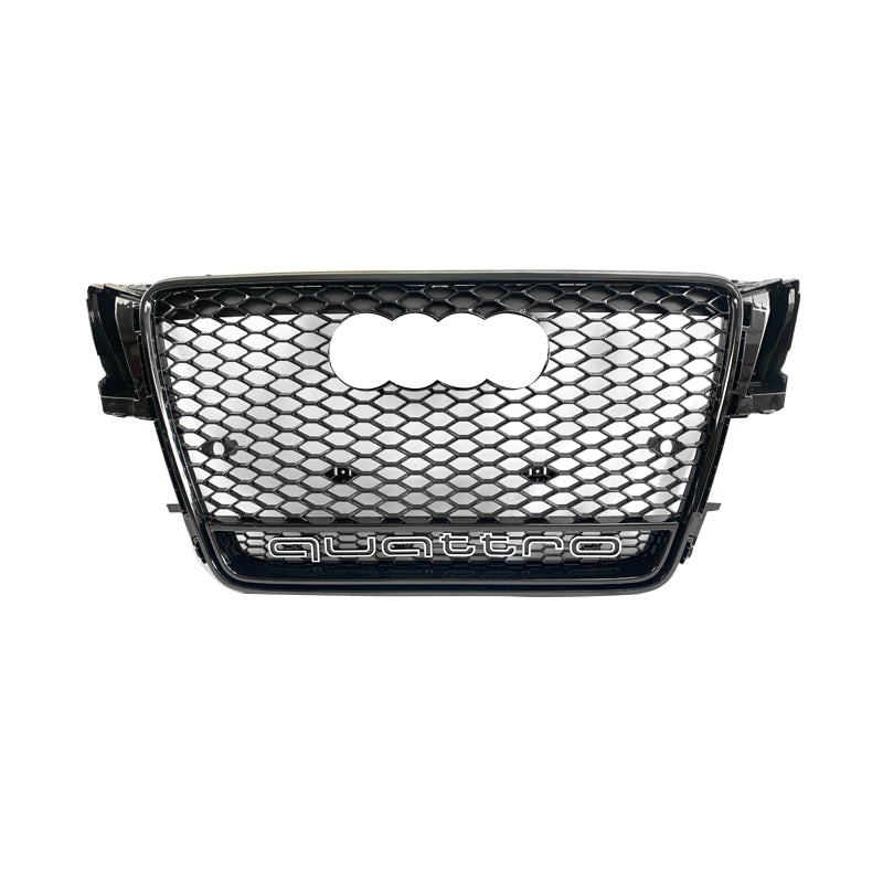 2008-2012 For Audi A4 S4 B8 RS4 Style Honeycomb Front Grille With Lower Mesh