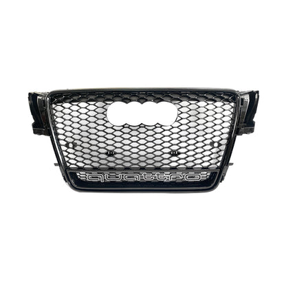 2008-2012 For Audi A4 S4 B8 RS4 Style Honeycomb Front Grille With Lower Mesh