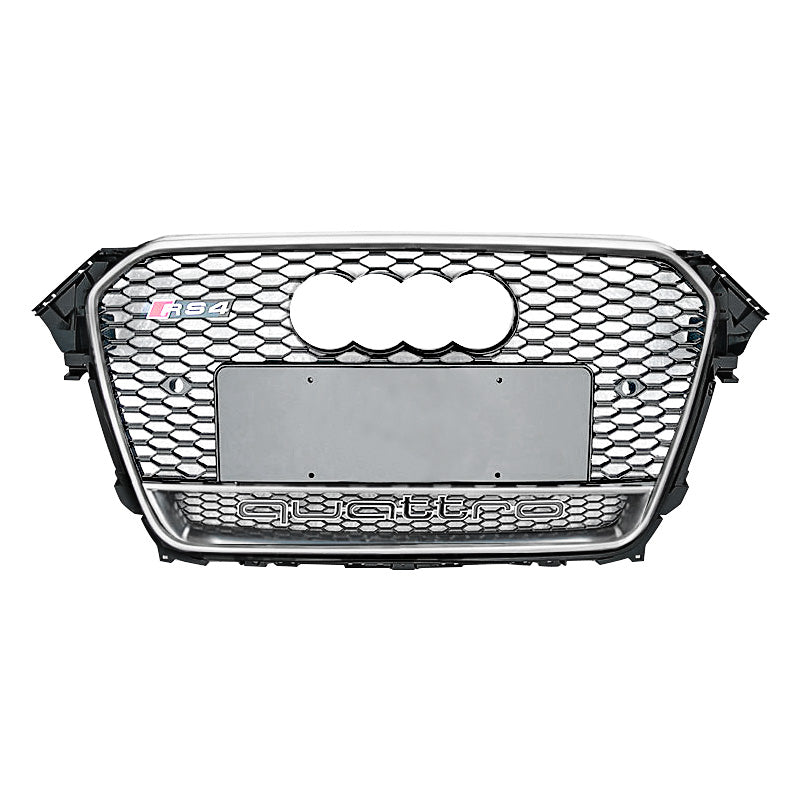 2013-2016 For Audi A4 S4 B8.5 RS4 Style Honeycomb Grille With Lower Mesh