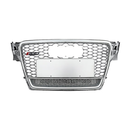 2008-2012 For Audi A4 S4 B8 RS4 Style Honeycomb Front Grille With Lower Mesh