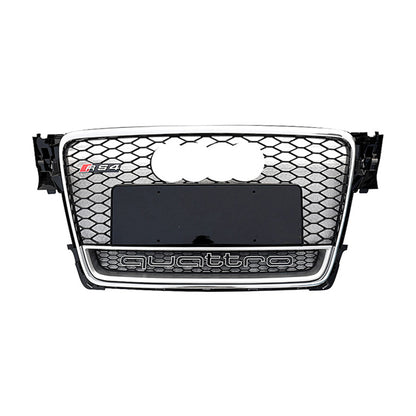 2008-2012 For Audi A4 S4 B8 RS4 Style Honeycomb Front Grille With Lower Mesh