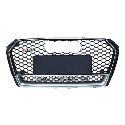 2017-2019 For Audi A4 S4 B9 RS4 Honeycomb Front Grille With Lower Mesh Quattro