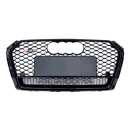2017-2019 For Audi A4 S4 B9 RS4 Honeycomb Front Grille With Lower Mesh Quattro