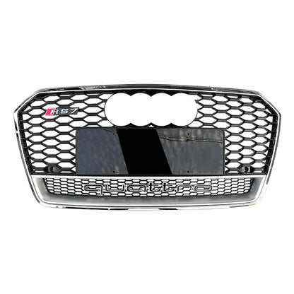 2016-2018 For Audi A7 S7 C7.5 RS7 Style Honeycomb Grille With Lower Mesh