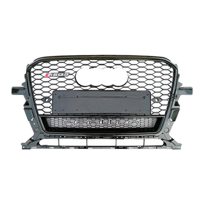 2013-2018 For Audi Q5 SQ5 8R.5/B8.5 RSQ5 Honeycomb Grille With Lower Mesh