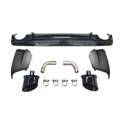 2019-2025 For Audi Q5 SQ5 B9 B9.5 To RSQ8 Style Rear Diffuser With Tailpipe