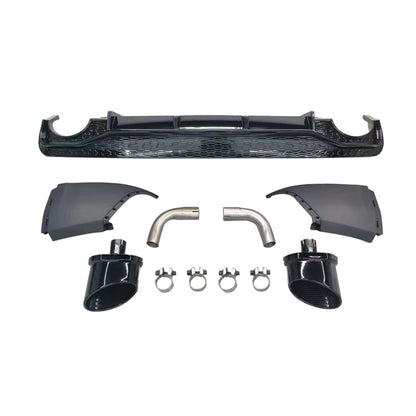 2019-2025 For Audi Q5 SQ5 B9 B9.5 To RSQ8 Style Rear Diffuser With Tailpipe