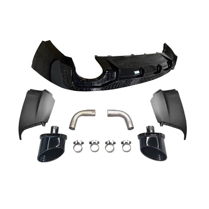 2019-2025 For Audi Q5 SQ5 B9 B9.5 To RSQ8 Style Rear Diffuser With Tailpipe