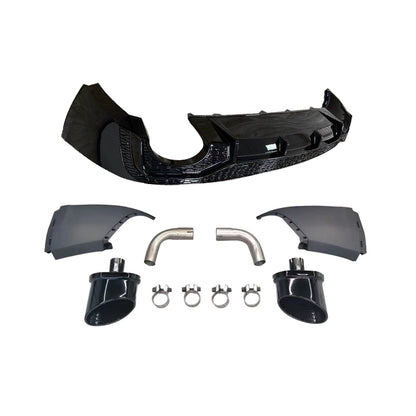 2019-2025 For Audi Q5 SQ5 B9 B9.5 To RSQ8 Style Rear Diffuser With Tailpipe