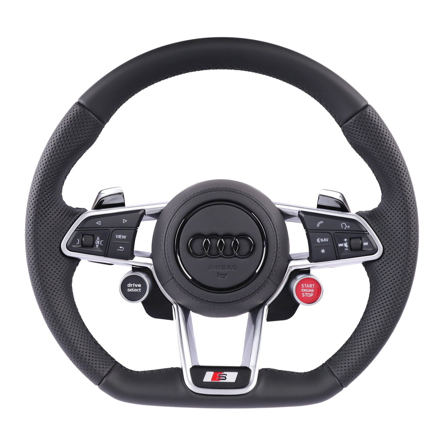 Carbon Fiber Audi R8 Style Steering Wheel Corium For Audi All Series A3 A4 A5 A6 A7 A8 Q2 Q3 Q5 Q7 Q8