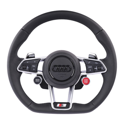 Carbon Fiber Audi R8 Style Steering Wheel Corium For Audi All Series A3 A4 A5 A6 A7 A8 Q2 Q3 Q5 Q7 Q8