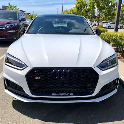 2017-2019 For Audi A5 S5 B9 RS5 Style Honeycomb Grille With Lower Mesh