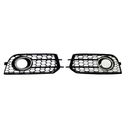 2011-2015 For Audi A1 S1 8X Front Bumper Down Grille Honeycomb Style Honeycomb Fog Light Grilles