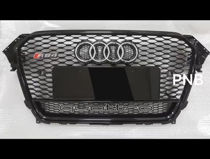 2013-2016 For Audi A4 S4 B8.5 RS4 Style Honeycomb Grille With Lower Mesh